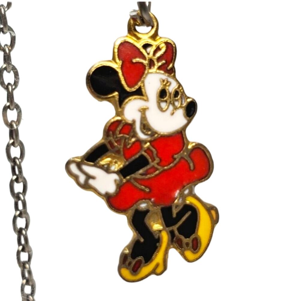 Disney Minnie Mouse Cute Pose Vintage Necklace